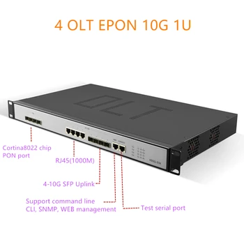 EPON OLT E04 1U EPON OLT 4 Uostą Triple Play 1,25 G/10G uplink, 10G olt epon 4 pon 1,25 G SFP prievadą PX20+ PX20++ PX20+++