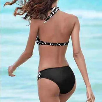 2019 Naujas Moterų Mados Paplūdimio Drabužiai Plaukimo Moterų maudymosi Kostiumėliai Paplūdimio Spausdinti Kratinys 2 vnt Bikini maudymosi kostiumėlį, Maudymosi Kostiumą