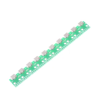 10vnt Moterų 5-Pin Pinboard Mini Micro USB PANIRTI 2.54 mm Adapteris Jungties Modulio Valdybos Skydelis 2.54 mm) 