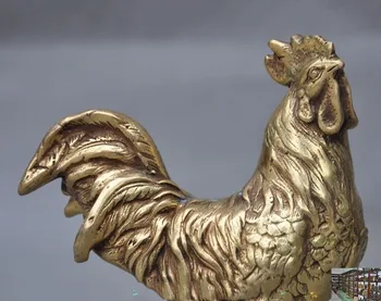 Vestuvių dekoravimas senas Kinų bronzos laimingas Zodiako gyvūnų wealthcoin yuanbao vištienos statula Naujųjų Metų