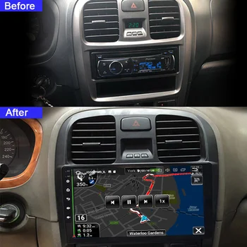 2 Din 9 Colių Android Automobilio Multimedijos Grotuvas, Navigacija, GPS, Wifi, skirta Hyundai Sonata 2003 -2009 Galvos Vienetas Stereo su karkasu