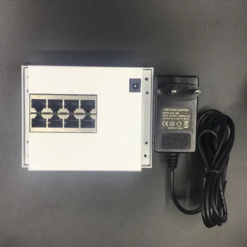 OEM TSK 8 Port Gigabit Ethernet Switch 8 Port susitiko 8 pin būdas antraštė 10/100/1000 m hub 8way galia pin Pcb lenta OEM schroef gat