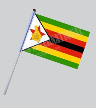 Zimbabvės Vertus Vėliavos Nacionalinės Vertus Vėliava 14*21cm Poliesteris mažo Dydžio Plaukioja Banner Individualizuotos Rankų vėliava