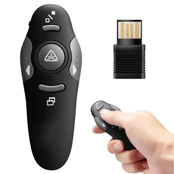 Karšto Vedėjas Patarimų 2.4 G RF Wireless PPT Pateiktis Nuotolinio Valdymo Raudona Lemputė USB Laser Flip Pen