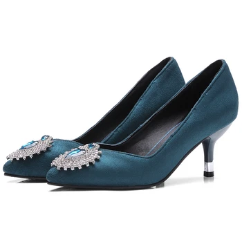 ANMAIRON Pulko Pažymėjo Tne Moterų Siurbliai Ploni Kulniukai Didelis (5cm-8cm) Zapatos De Mujer Dydis 34-39 LY360