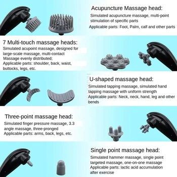 Elektros Daugiafunkcį Masažas Plaktukas Vibracijos Įkrovimo Kūno Akupunktūra Massager Stick Raumenų Relaksacija Nuovargis Palengvėjimą