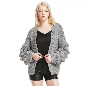 Naujas 2018 ms vertus, kablys, rankinio mezgimo megztinis džemperis cardigan asmenybės mados moterų kailis