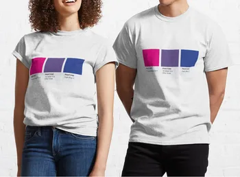 LGBT SPALVOS PANTONE PALLETE BISEKSUALŲ BENDRIJOS DIZAINO Karšto Pardavimo Klounas Marškinėliai Vyrams/moterims Spausdinti Teroro Mados marškinėliai