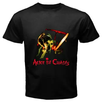 Naujas Alice In Chains Šuo Grunge Logotipas Mens Black Marškinėliai, Dydis S Iki 3Xl