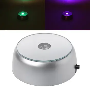 4-LED Apvalus Šviesos Bazės Lazerio Šviesa Stovo Laikiklį Kokteilis Kristalų Stiklas Skaidrus Objektų Ekranas