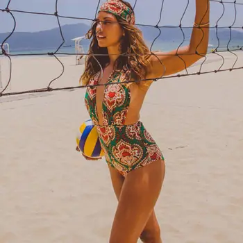 2018 Nauji Moteriški Vienas Gabalas Push Up Bandge Paminkštintas Bikini Liemenėlė Brazilijos Monokini Maudymosi Kostiumėliai Paplūdimio Maudymosi Kostiumėlį