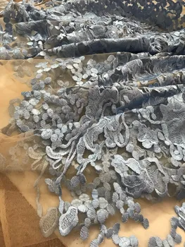 Siuvinėto tiulio, nėrinių audinys DiuDiu-6108 su karoliukais Naujausios konstrukcijos prancūzijos ju nėrinių audinio karšto parduoti