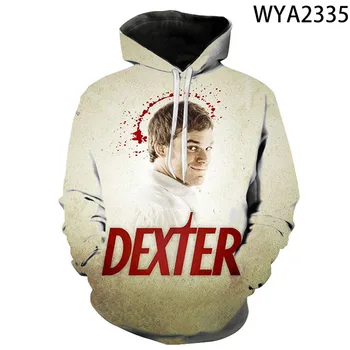 Tv Serijos Dexter 2021 Vyrų 3D Atspausdintas Hoodie Berniukas Mergaitė Outwear Rankovėmis Vyrų Drabužių Prekės ženklo Plius Fitneso Drabužių