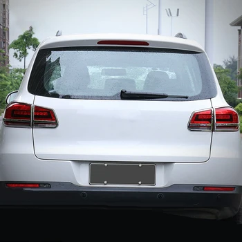 CarManGo Automobilių Reikmenys Priekio priekinis žibintas Galinio Žibinto Apdaila Lipdukas Dengiamasis Rėmas Chromo Apdaila VW Volkswagen Tiguan 2011-2017