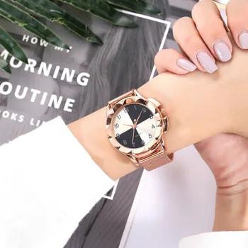2019 Prabanga Rose Gold Moterų Laikrodžiai Minimalizmas Elegantiškos Mados Atsitiktinis Moterų Laikrodis Unisex Moterų Laikrodžiai Reloj Mujer Siųsti