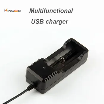 1 Vnt KingWei NK-203 USB Vieną Akumuliatoriaus Įkroviklio 18650 18350 16340 14500 10440 3.7 V, Li-Ion Baterija