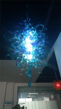 Murano Stiklo Sietynas Šviestuvai, LED Europos Stiliaus Karšto Pardavimas Naujų Sukurta Mėlynas Pakabukas Lempos, Namuose ir Viešbutyje