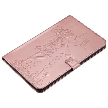 Mergina Katė Reljefinis modelis Tablet Case For Samsung Galaxy Tab T580 T585 SM-T580 SM-T585 10.1 colių 2016 Funda Stovo Dangtelis+rašiklis