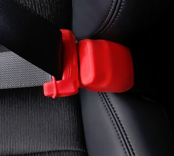 Už TESLA MODELX MODELIS X-2018 M. 1PC Automobilio Sėdynės Diržo Sagties Kištukas Apsaugine danga Atveju Anti-Scratch Dulkių Prevencijos Priedai