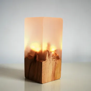 Europos stiliaus modernus naujas produktas, kūrybos dovana užsakymą derva medžio masyvo naktį šviesos dovana led stalo lempa nauja keista LX102426