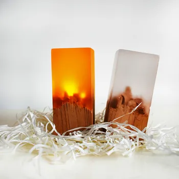Europos stiliaus modernus naujas produktas, kūrybos dovana užsakymą derva medžio masyvo naktį šviesos dovana led stalo lempa nauja keista LX102426