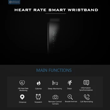 Zeblaze Arch Plus Smart Apyrankė Fitneso Apyrankę Tracker IP67 atsparus Vandeniui Širdies ritmo Monitoringo Smart Watchband, skirtų 
