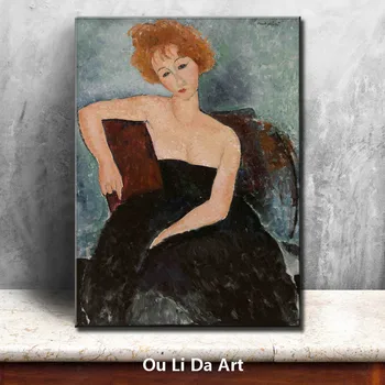 šiuolaikinės moters black portretas aliejaus tapybai atspausdinta ant drobės drobės spaudiniai sienos meno apdailos nuotraukas