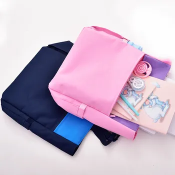 Dvigubai A4 formato voką vandeniui drobė maišelis valymas nešiojamojo kompiuterio krepšys studentų knygą sudaro praleistų pamokų free shopping bag
