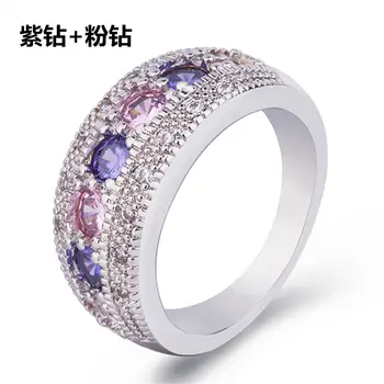 Kūrybingi papuošalai karšto pardavimo bohemijos žiedas moterų ugnies spalvos cirkonis spalvos deimantas, deimanto žiedas papuošalai