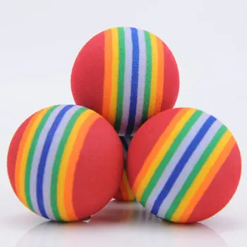 Šuo kamuolys gumos Mielas kamuolys šuns žaislas kamuolys vokalo molinis vaivorykštė kamuolys pet spalvinga bell ball