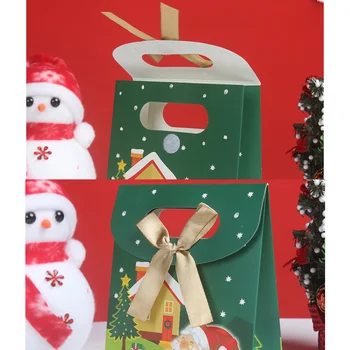 6pcs Kalėdų Saldainių Dėžutė moliusko geldele Tipo Nešiojamų Dovanų Dėžutė Saldainių Konteinerių Kalėdos, Kalėdos Partijos (Žalia)