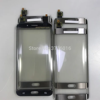 5vnt LCD Jutiklinis Ekranas skaitmeninis keitiklis TP samsung S6 krašto plus Priekinis Stiklas su flex kabelis Pakeisti mobiliųjų telefonų remontas
