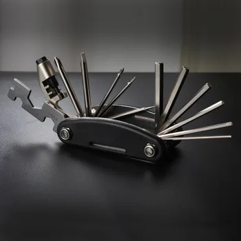 Multi-funkcinis derinys lauke, dviračių remonto įrankiai, EDC lankstymo įrankis raktu,Daugiafunkcinis peilis