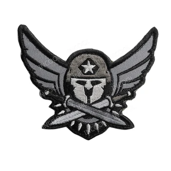 3D Spartan Medikas Taktinis EMT Siuvinėjimo Pleistras Kovoti su Karinės Pleistrai Emblema Appliques Siuvinėtos Emblemos Lašas Laivybos