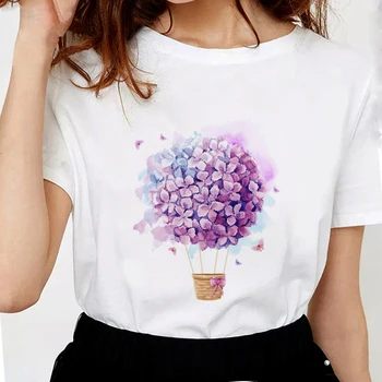 2020 Mados Gėlių Gėlių T Marškinėliai Moterims Vasaros harajuku Lady marškinėliai Minkštos Medvilnės grafinis tees moterų Baltos Viršūnės
