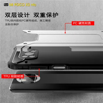 Šarvai Atveju Xiaomi Poco X3 Atveju Poco F2 Pro M2 X2 Pocophone F1 Redmi K30 Ultra 8 9 Padengti Telefono Bamperis Įrengtas Atveju, Kn(kilmės)
