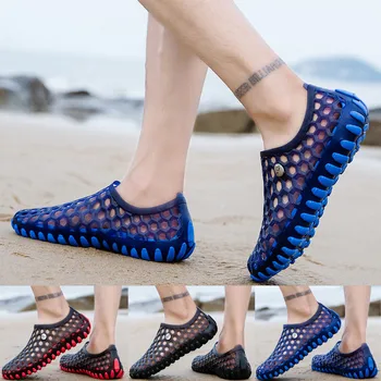 Vyriški didelio dydžio basutės lengvas skylę batai patogūs atsitiktinis neslidus paplūdimio sandalai aukštos kokybės naują įrašą 2020 m.