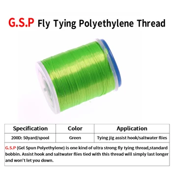 200D 50Yards Žalia BLS Susiejimas PolyethyleneThread Itin Stiprus Veržimo Padėti Kablys Sūraus vandens Skristi Susiejimas Linija