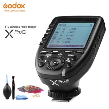 Sandėlyje! GODOX XPro-C E-TTL 2.4 G Belaidžio Didelės Spartos Sinchronizavimas 1/8000s X sistema, Didelės spartos Flash Trigger For Canon EOS Fotoaparatus
