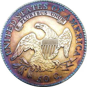 Jungtinių Amerikos valstijų Laisvę Erelis 1810 50 Centų ½ Doleris Apribota Krūtinė Pusę Dolerio Cupronickel Sidabro Padengtą Kopijuoti Monetos