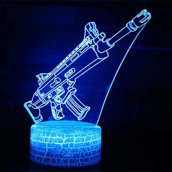 Mobiliųjų Žaidimų Serija, Naktiniai staleliai, Lempa 3D Holograma Iliuzija Naktį Lemputė Su Nuotolinio valdymo pultelis Mobilieji Žaidimai Naktiniai staleliai, Lempa