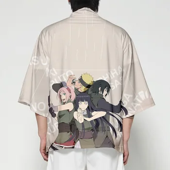 Anime Naruto Japonų Kimono Megztinis Haori Vyrai Moterys Samurajus Kostiumai, Marškiniai, Tradicinio Stiliaus, Yukata Laisvus Drabužius, Akatsuki