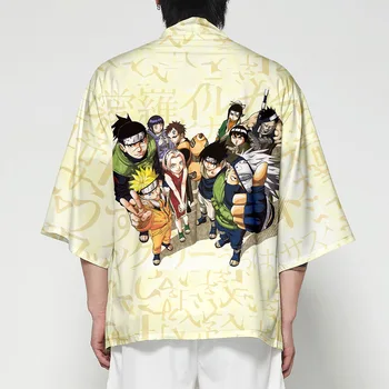 Anime Naruto Japonų Kimono Megztinis Haori Vyrai Moterys Samurajus Kostiumai, Marškiniai, Tradicinio Stiliaus, Yukata Laisvus Drabužius, Akatsuki