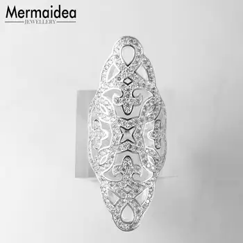 Žiedo Ornamentas Arabesque sidabro padengtą Madinga Dovana Moterims, Papuošalai, Žiedai, bižuterijos Didmeninė