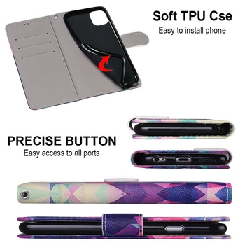 3D Oda Flip Case For iphone 11 12 Pro Max 11Pro 12Pro XS XR Piniginės Coque 