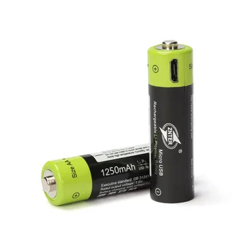 Aukštos Klasės USB Įkraunama Ličio Polimerų Baterija Bateria AA 1,5 V 1250mAh ZNT5 Universalus Batteies Imamas Micro USB Kabelio