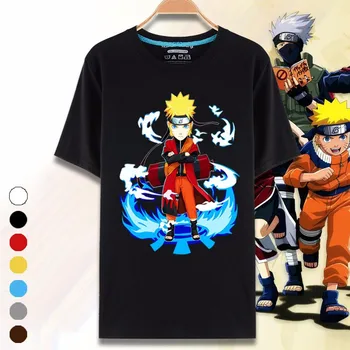 Vasaros Naruto Anime 3D T-shirt 2019 Anime Filmą Uzumaki Kakashi Uchiha Sasuke Viršūnės S-XXXL Trumpas Rankovės Animacinių filmų Cosplay T Shirts