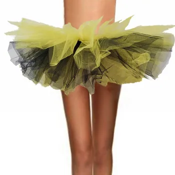 Sluoksnių Tiulio Sijonas Apatiniai sijonai fadas jupe Pakopų Vasarą Dėvėti Mini Moterų Hallowee Devintojo dešimtmečio elastinga mini tiulio Sijonai