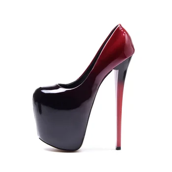 Mada pavasarį, rudenį naujų aukštos obcasie batų neapykantos aukštos batai neperšlampami platforma moterų gradientas raudona juoda didelio dydžio batus