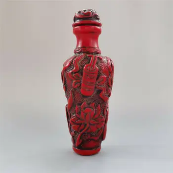 Kinijos Senovinės Raudonos, Koralų Uosti Butelis Aštuonių Immortals Artefaktas Modelis Statula